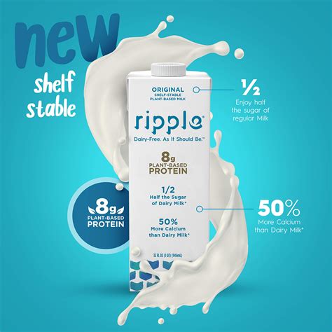 Buy Ripple Non Dairy Milk Original Vegan Milk With 8g Pea Protein