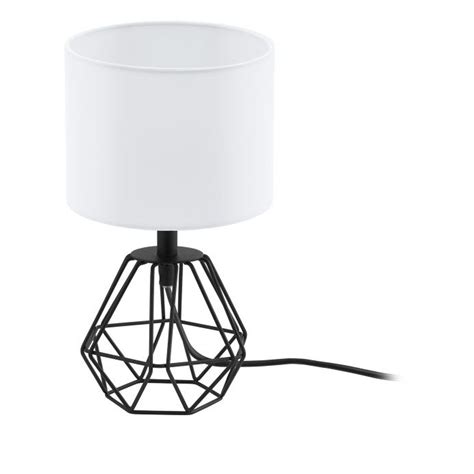 Eglo Carlton 2 Geometric Black And White Fabric Table Lamp