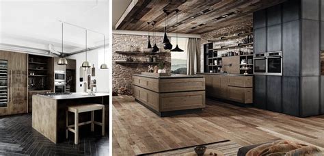 Cocina modular con 6 fuegos abiertos (3 de 3,5kw y 3 de 6kw) y quemadores de hierro fundido. Cocinas de madera de estilo rústico industrial | Decoora