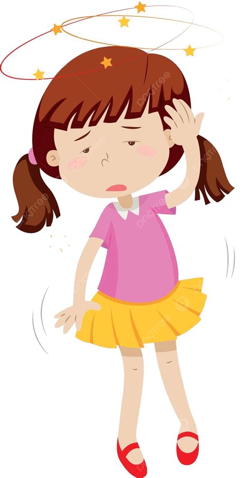 Gadis Kecil Merasa Pusing Gambar Gambar Anak Anak Vektor, Gambar