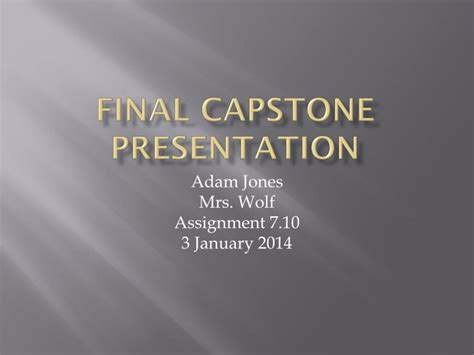 Ppt Final Capstone Presentation Powerpoint Presentation Free