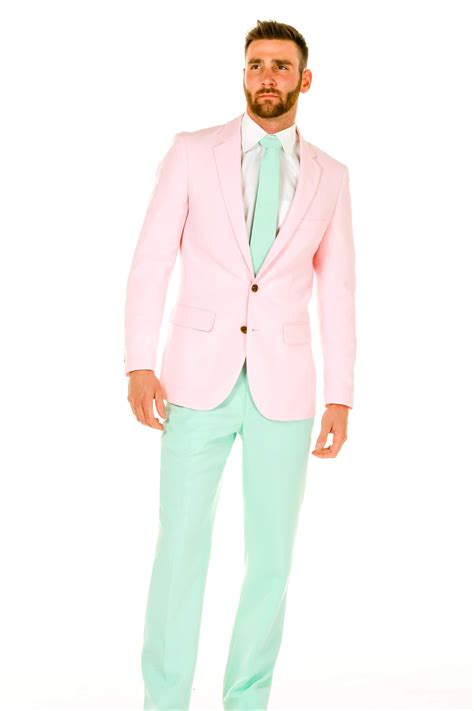 Mens Pastel Pink And Green Suit The Magentleman 99 Green Suit Men