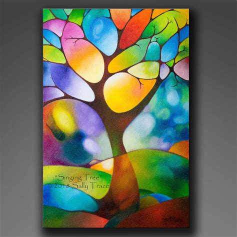 Singing Tree Original One Of A Kind Abstract Tree Painting With