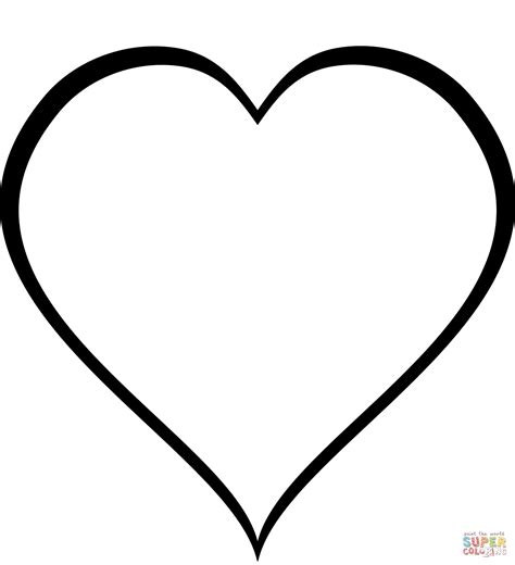 We have lots of simple easy hearts for kids, and some with teddy bears, flowers and ribbons. Simple Heart coloring page | Free Printable Coloring Pages