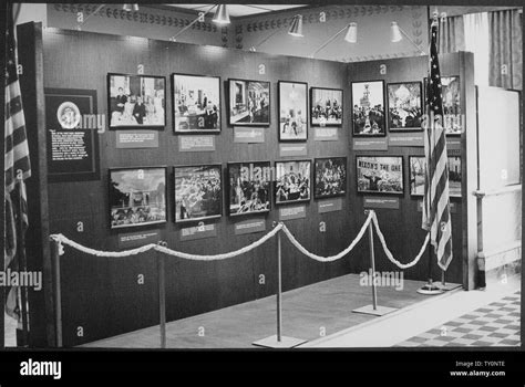 Display Of White House Photographs At Riggs National Bank Scope And