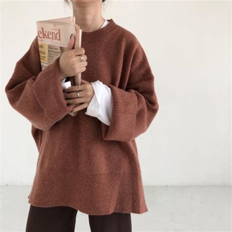 Itgirl Shop Warm Oversize Huge Solid Colors Sweater