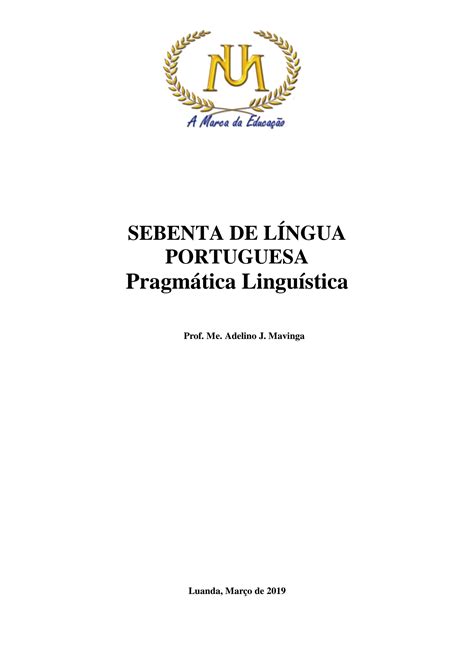 SOLUTION Manual De L Ngua Portuguesa Imetro Studypool