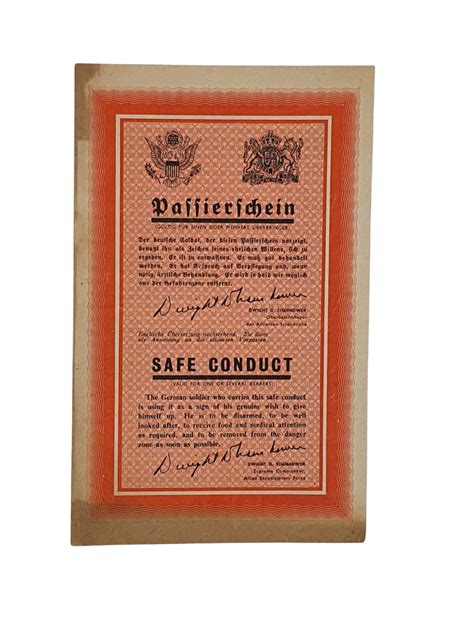 Safe Conduct Pass Flyer Cm 1940 Militaria Met Een Verhaal