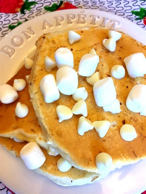 Marshmallow Pancakes Recipe With White Chocolate Chips Melanie Cooks