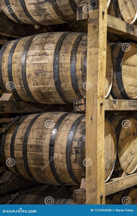 Stack Of Whisky In Oak Barrels Stock Photo Image Of Storage States