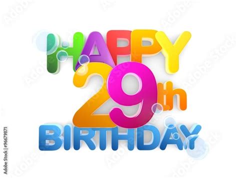 Happy 29th Birthday Title Light Buy This Stock Illustration And