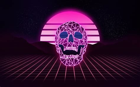 Download Sun Skull Artistic Retro Wave Hd Wallpaper By Ragingelephant