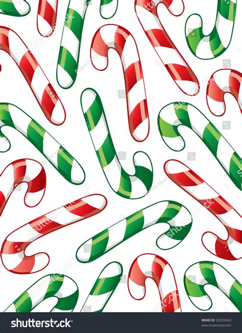 Illustration Red Green Candy Canes Background Stock Vector 20533463