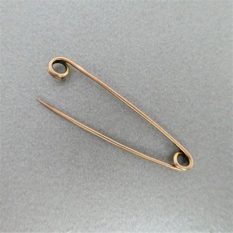 Beryl Lane Antique Victorian 14ct Rosy Yellow Gold Safety Pin