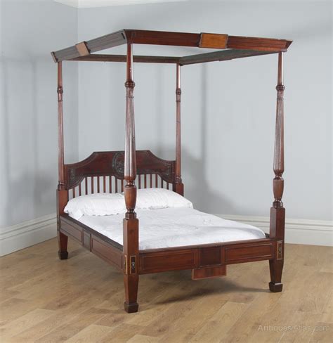 4ft 6 Regency Mahogany Double Four Poster Bed Antiques Atlas