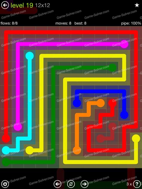 Flow Extreme Pack 12x12 Level 19 Game Solver