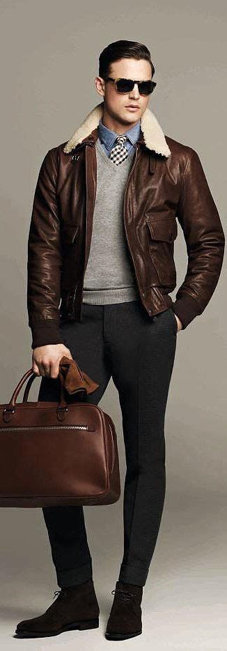 Brown Leather Jacket Mens Outdoor Fashion Mens Fashion Casual Mens