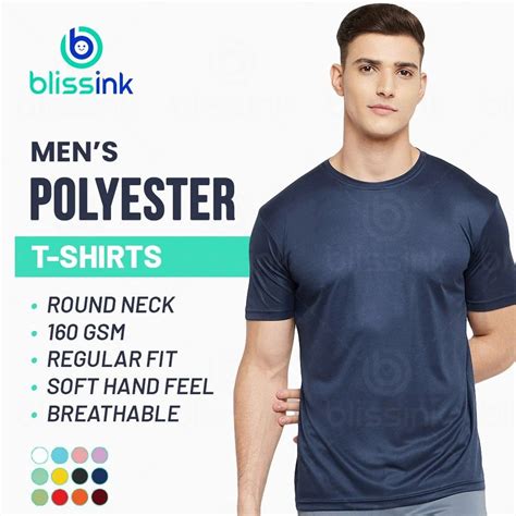 Blissink Men Round Neck Plain Polyester T Shirt Medium At Rs 69piece