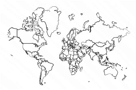 Hand Drawn World Map Illustration 25841943 Vector Art At Vecteezy