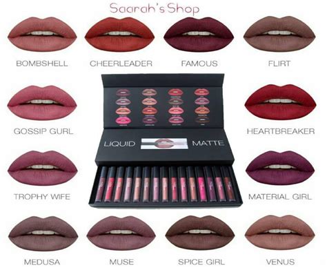 16pcs Huda Makeup Liquid Beauty Matte Full Collection Sets Shades Kit Lipstick 607111019534 Ebay