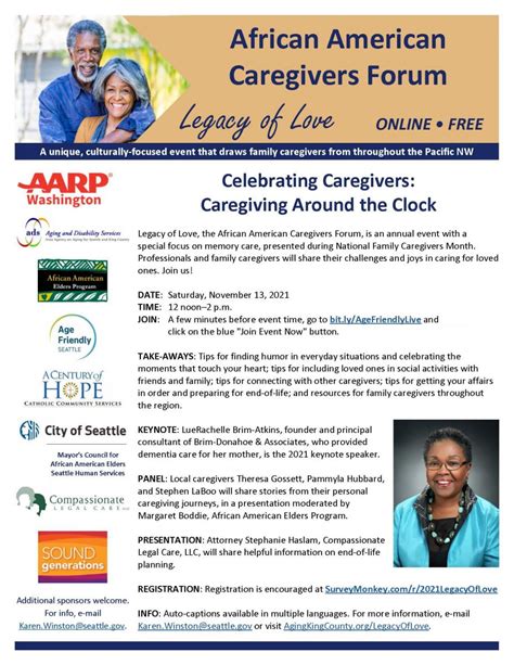Annual African American Caregivers Forum Free Virtual Event