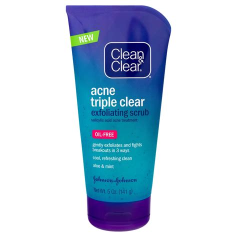 Clean And Clear Acne Triple Clear Exfoliating Scrub Shop Facial