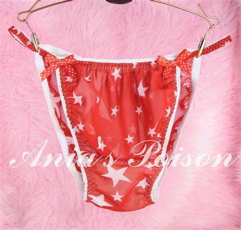 Sheer Chiffon Fabrics Collection Sissy Mens String Bikini Panties S