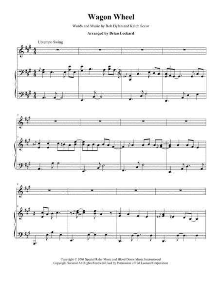 Wagon Wheel Arr Brian Lockard Sheet Music Ketch Secor Piano Vocal