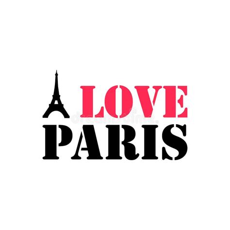 I Love Paris Hand Drawn Vector Lettering And Eiffel Tower Stock Vector