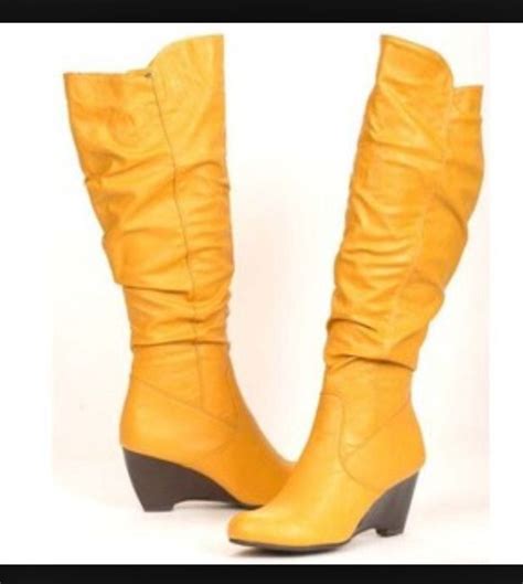 Fabulous Yellow Boots Yellow Boots Boots Knee Boots