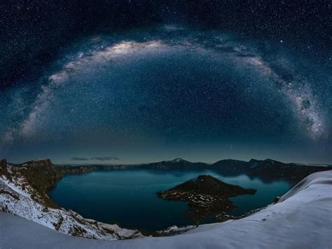 Amazing Shots Of National Parks At Night Crater Lake Milky Way