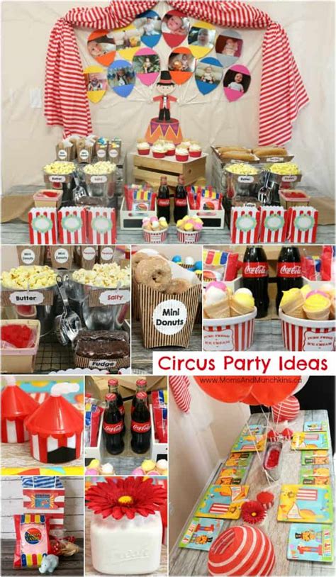 It's so easy to create your own carnival photo booth like this one! Circus Party Ideas for Kids - Moms & Munchkins