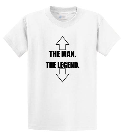 Fashion T Shirts Short Funny Crew Neck Mens The Man The Legend Funny