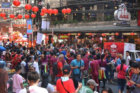 people gather during chinese new year in manila philippines editorial photography image of