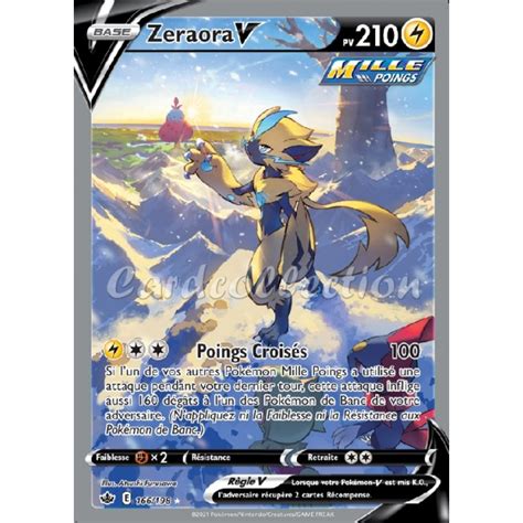 Zeraora-V 166/198 PV210 Carte Pokémon™ Ultra rare Full Art Neuve VF