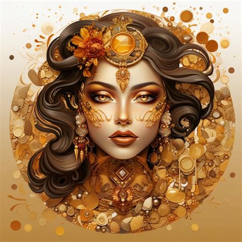 Premium AI Image Exquisite And Luxurious Makeup Palette Golden Goddess