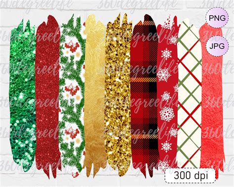 Christmas Brush Strokes Png Sublimation Download For Holiday Etsy