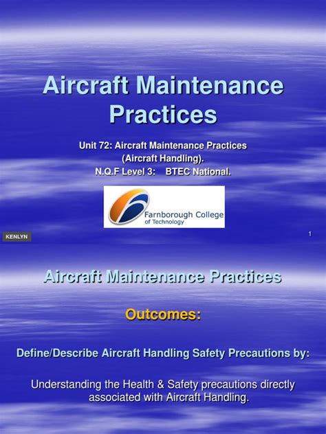 Aircraft Maintenance Practices 01a Handling Safety Fires Jet Engine