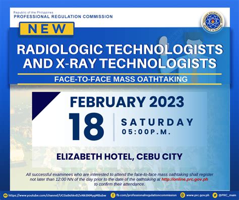 Face To Face Oathtaking Of The New Radiologic Technologists And X Ray