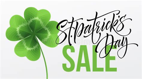 Saint Patricks Day Sale Poster Lettering Typography Banner Template