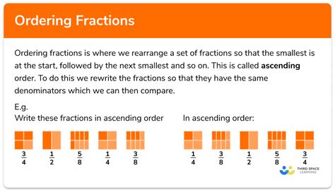 Ordering Fractions Gcse Maths Steps Examples And Worksheet
