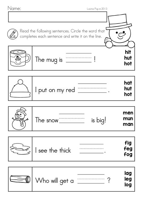 Winter Literacy Worksheets And Activities No Prep Packet Select The