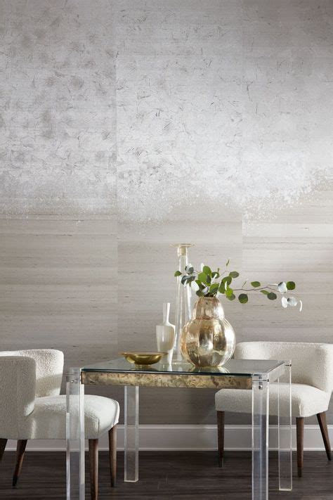 The Metallic Ombré Wallcovering From Phillip Jeffries In Silver On