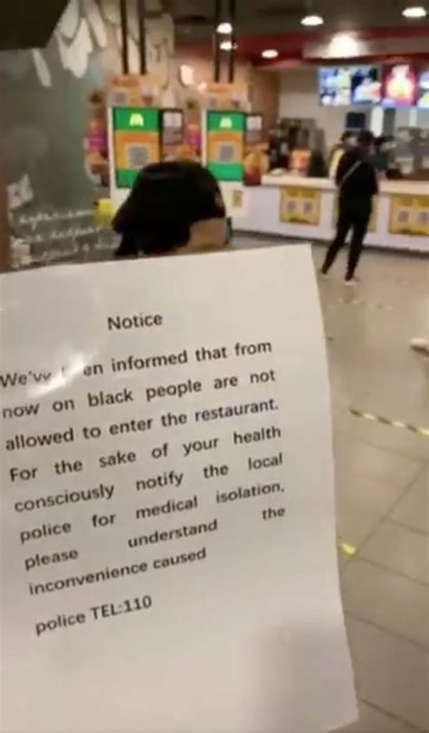 Mcdonalds Sorry After Black People Barred In China Over