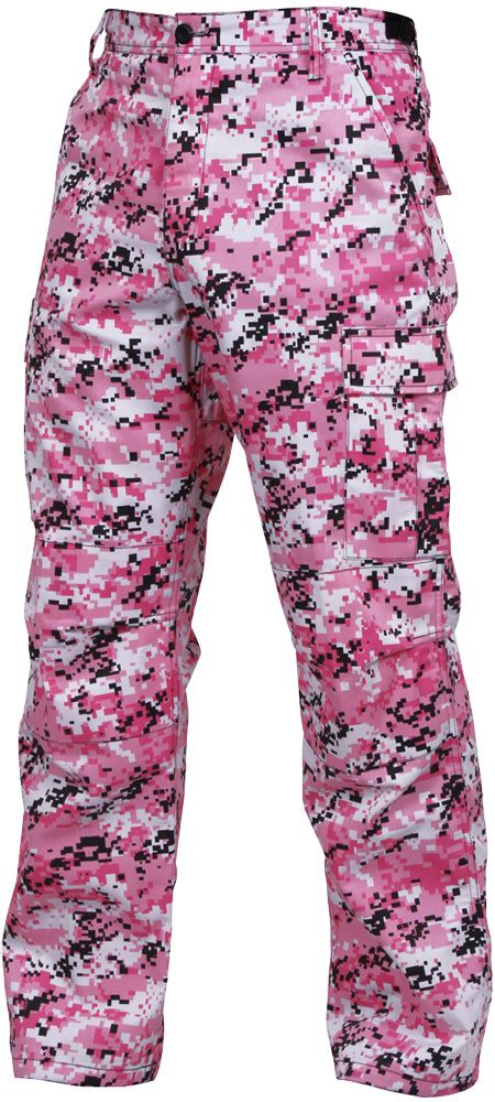 We have cargo bottoms for the best streetwear looks. Pink Digital Camouflage Military Cargo BDU Fatigue Pants