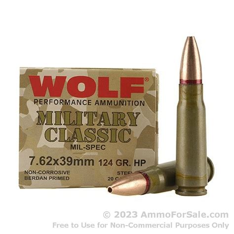 1000 Rounds Of Bulk 124gr Hp 762x39mm Ammo For Sale By Wolf