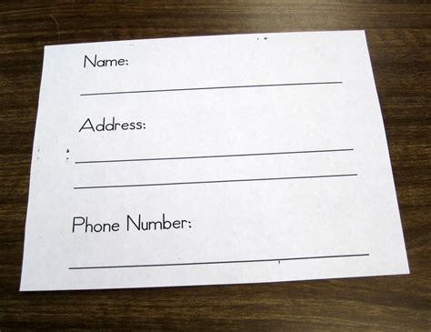 Teaching Name Address And Phone Number Classroom Materials