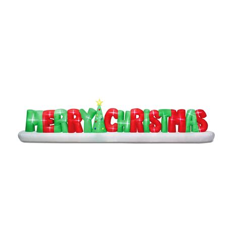 Holiday Time Yard Inflatable Merry Christmas Sign 20