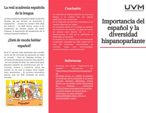 Importancia Del Español Y La Diversidad Hispanohablante Importancia