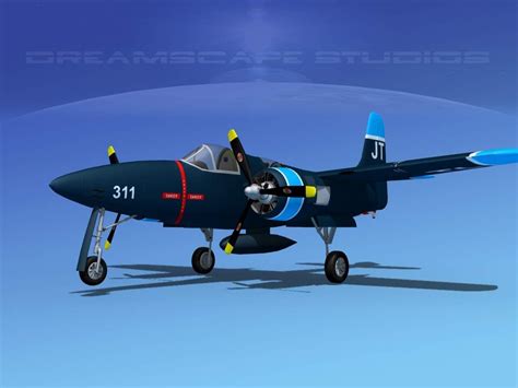 Grumman F7F Tigercat V05 3D Model Military Weapons Military Aircraft